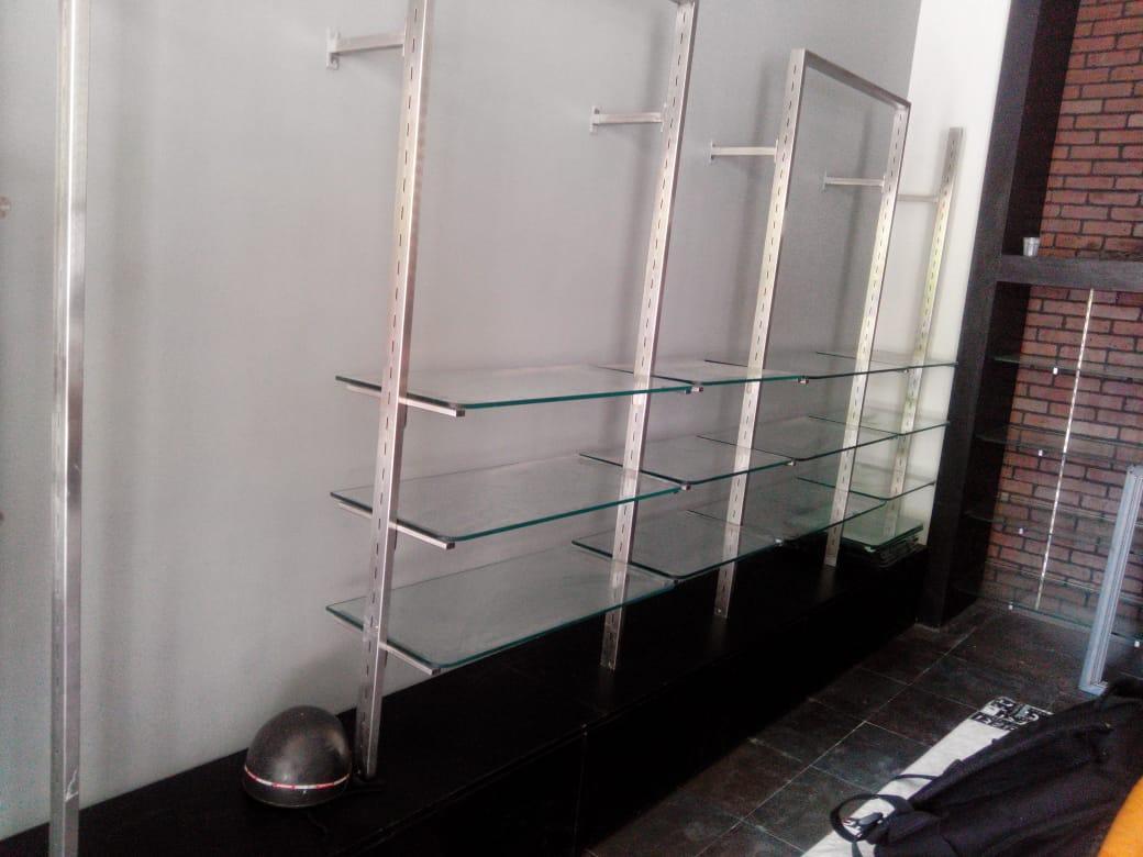 Display shelving and storage units, Mufti retail showroom, Kundli, during fit-out